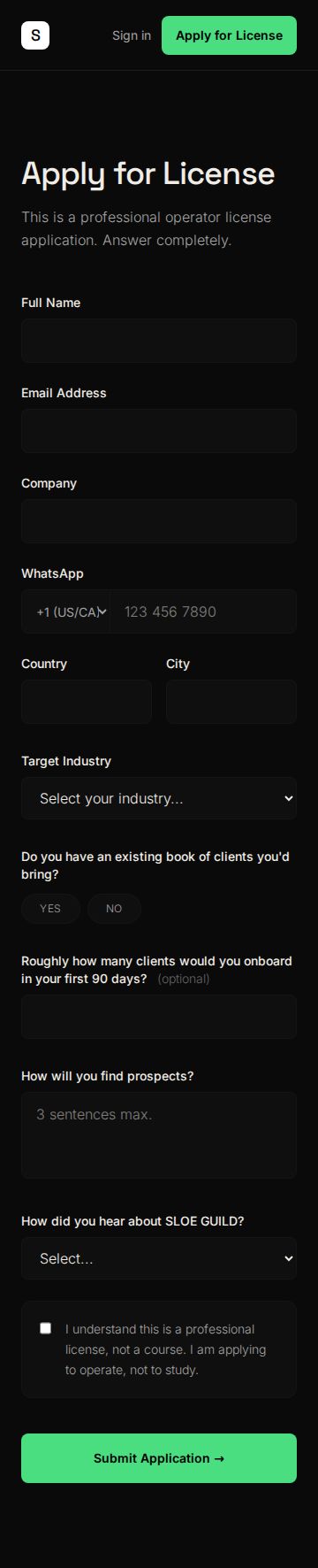 apply — mobile screen