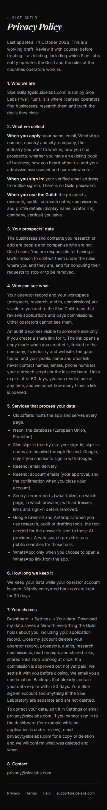 privacy — mobile screen